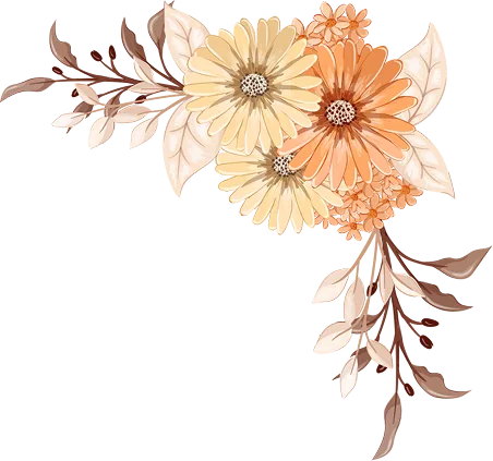Decorative corner flowers