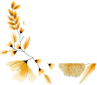 Dried floral accent bottom left